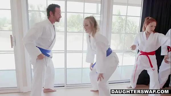Stepdad and Stepdaughters MMA training