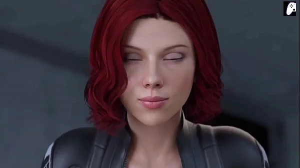 (4K) Scarlett Johansson finds herself in front of an erect penis and decides to masturbate it to make him cum | Hentai 3D