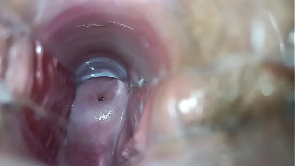 Orgasm inside pussy close-up