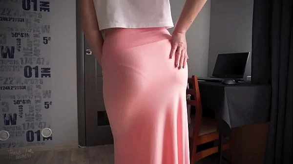 Visible Panty Line Fetish Tease In Long Maxi Skirt