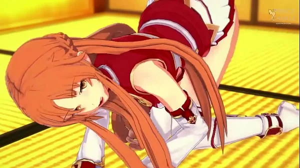 Asuna unplanned sex POV in a village room online