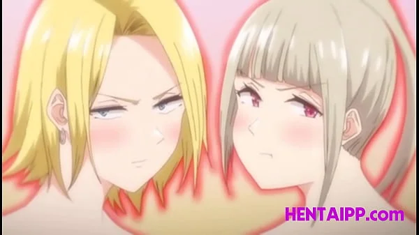Two Horny Hentai Girls Share Same Cock In Threesome