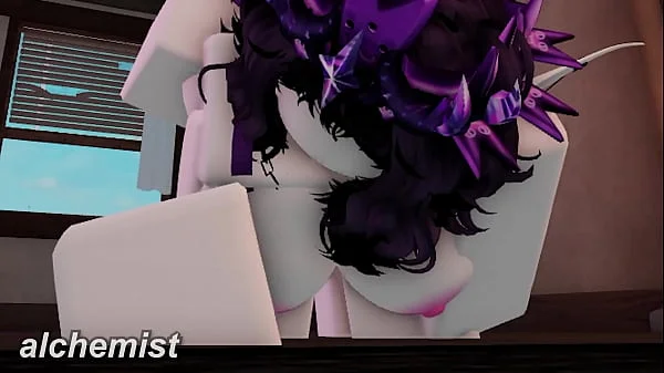 Fucking a fan girl in a Roblox Condo