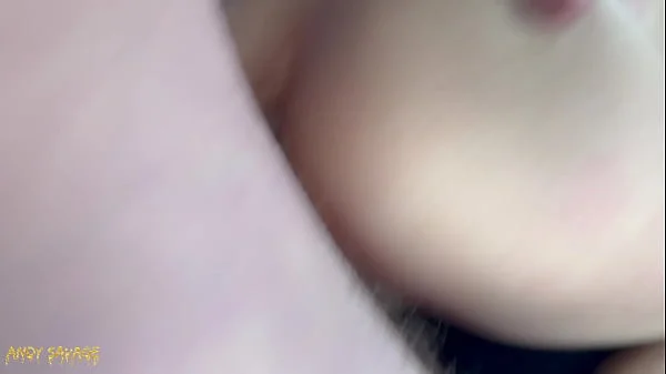 CUM Dripping while petite girl Rides his cock