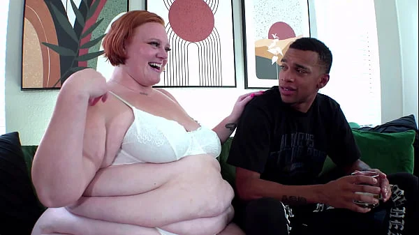 Mega Fat Redhead Julie Ginger Sits Her Massive Ass on a Hard BBC JM1295