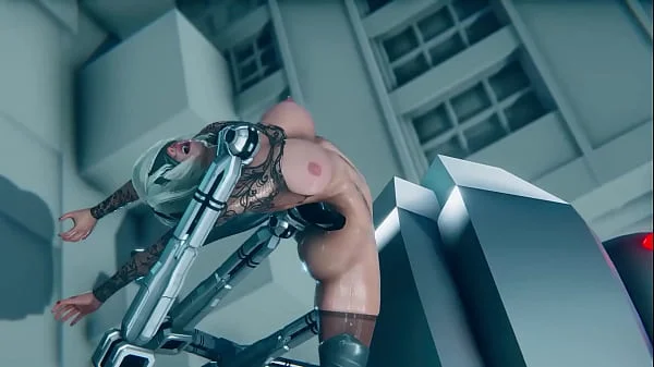 2B recibe mantenimiento vaginal por un Androide | Nier: Automata