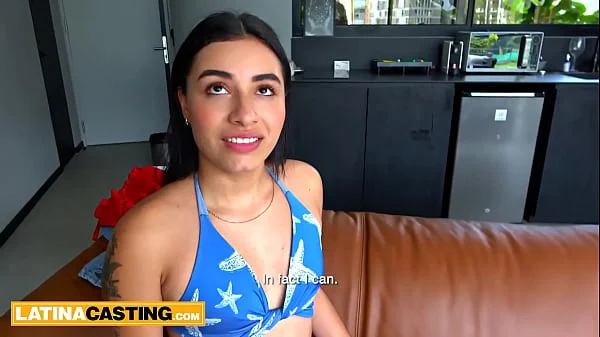 Colombian teen cutie turns the heat on casting not wearing any panties!