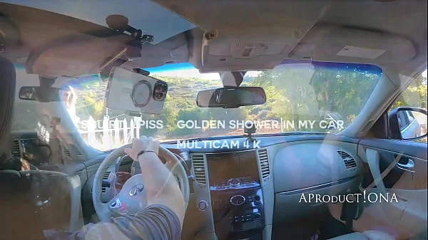 SQUIRT PISS GOLDEN SHOWER in my Car Multicam 4K