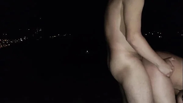 FUCKING HARD ON A CLIFF AT NIGHT UNTIL WE CUM AT THE SAME TIME