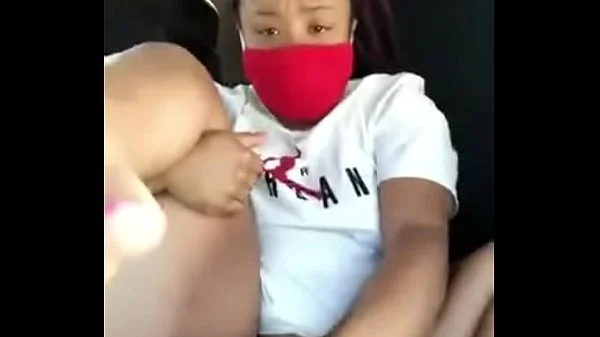 Mzansi girl masturbates in a car