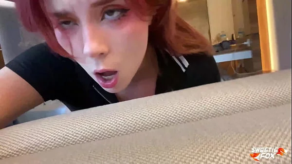 Redhead Hard Fucking and Deep Blowjob - Cum in Mouth