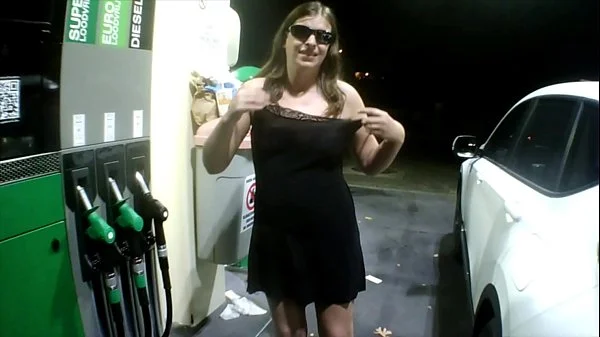 Flashing at the gas station