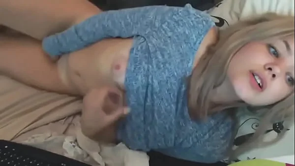 Gorgeous Blonde Camgirl With Cute Tits Masturbating