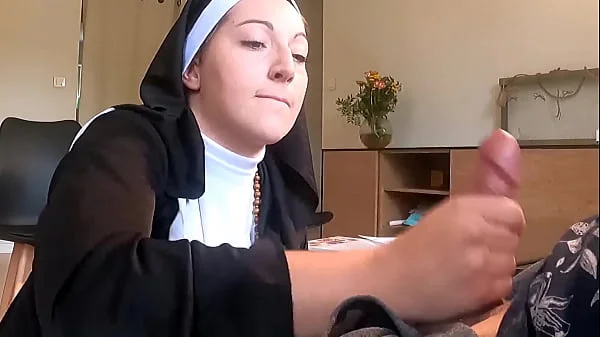 Pervert doctor poses a hidden camera in her waiting room ... he notices that she is not so good for a nun ...