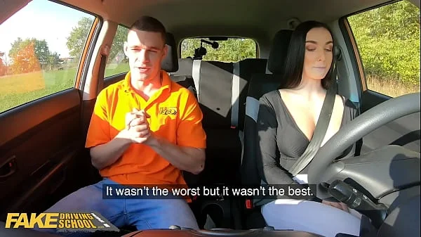 Fake Driving Instructor Cheats with Hot Student Lady Gang