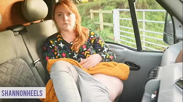 RiSKY CAR DILDO SLUT CUMS - Shannon Huxley