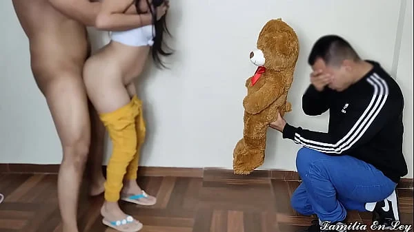 I Bring My Girlfriend a Teddy But She Prefers Her Lover's Big Cock - The Day My Girlfriend Mounts Me In Front Of Me And I Enjoy It Netorare