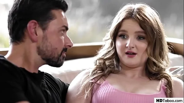 Lonely & virgin babe does it on Valentine's Day with Step dad