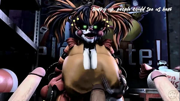 Fnaf Scrap.B Foursome w/Blowjob