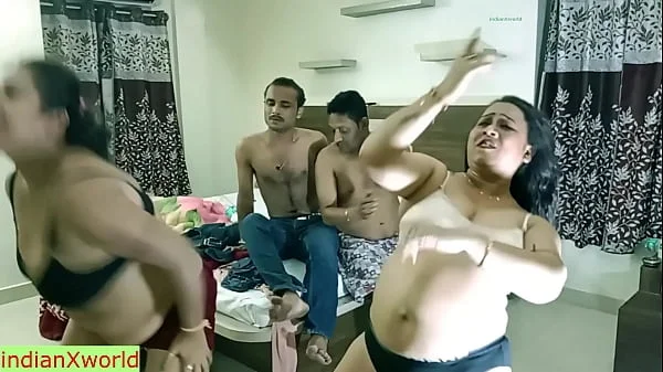 Indian wife swapping party! Amazing xxx uncut hot foursome sex! with special moment