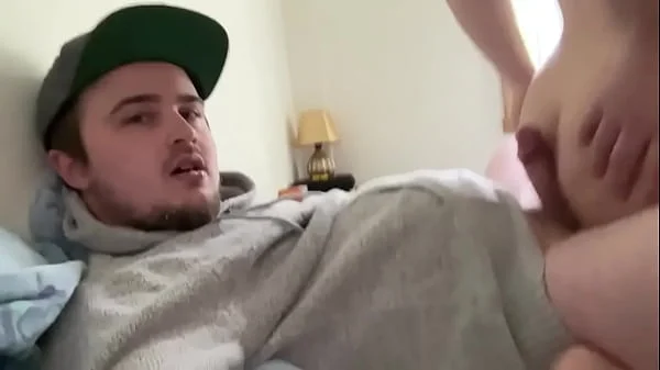 Assjob makes him cum in his own mouth!