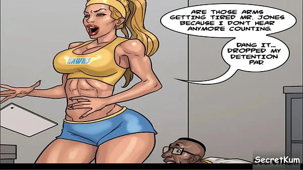 Detention season #3 ep. # 3 - Horny Gym Teacher wanted a Taste of the school Nerd's BBC