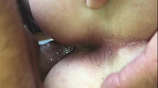 Fucking with plug in cock